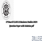 UP Board Class 12 Business Studies Question Paper 2024